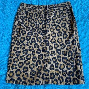 Ralph lauren petite leopard skirt
